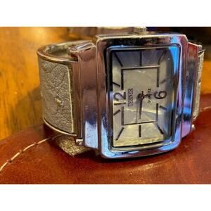 Women's Terner Bangle Watch, Silver Leather Covered Metal, MOP Face